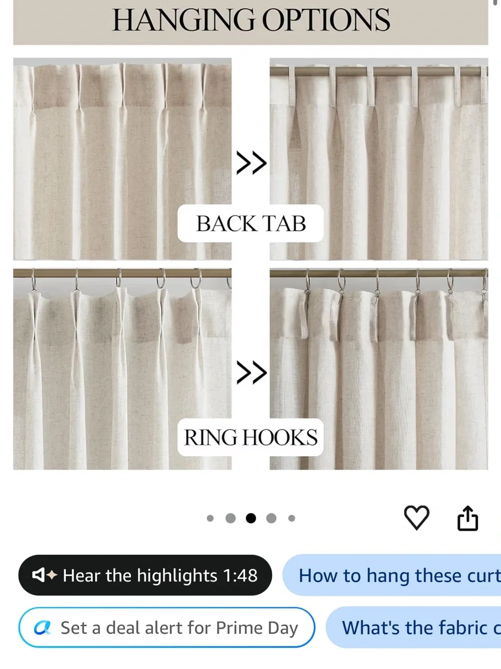 Vision Home Pinch Pleat Sheer Curtain Natural 42x84